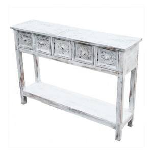 Konzolový stolek MAROCO bílá/patina