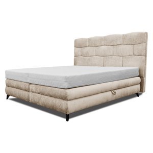 Čalouněná postel PLAVA béžová, 160x200 cm