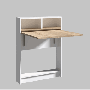 Skládací stůl BRACKED dub sonoma/bílá