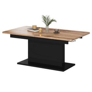 Konferenční stolek BESITA dub wotan/černá matná