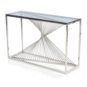 Konzolový stolek SCKN-4 kouřová/stříbrná