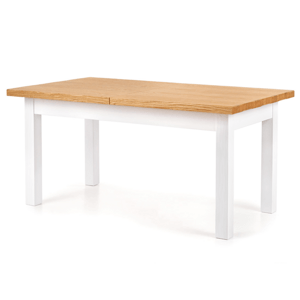 Jídelní stůl LIUNORDU dub medový/bílá
