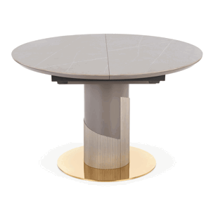 Jídelní stůl MESCOT šedý mramor/zlatá