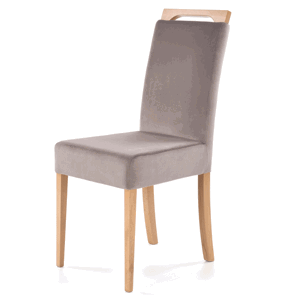 Jídelní židle CLORAUN dub medový/šedá