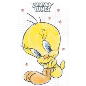 Carbotex Dětský ručník Tweety Bílý, 30 x 50 cm