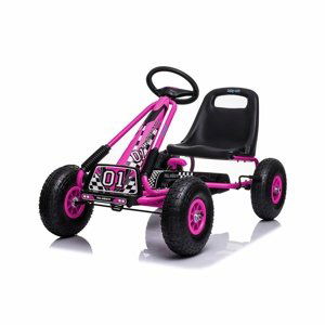 Baby Mix Dětská šlapací motokára Go-kart Razor, růžová