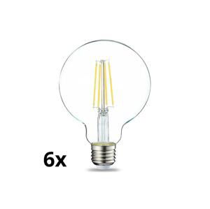 SADA 6x LED Stmívatelná žárovka VINTAGE G93 E27/8W/230V 2700K