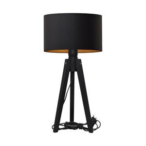 Stolní lampa ALBA 1xE27/60W/230V černá/zlatá/borovice