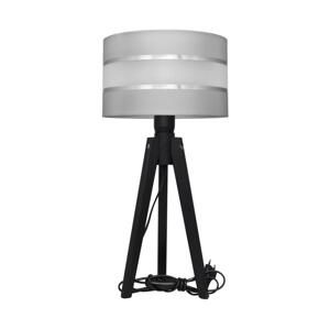 Stolní lampa HELEN 1xE27/60W/230V šedá/chrom/borovice