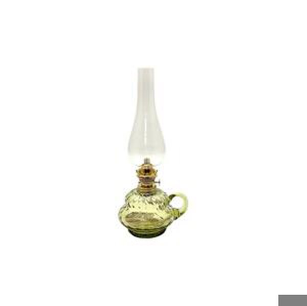 Floriánova huť Petrolejová lampa ANNA 34 cm lesní zelená káro