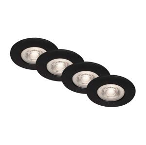 Brilo Brilo - SADA 4x LED Koupelnové podhledové svítidlo LED/4,9W/230V IP44 černá