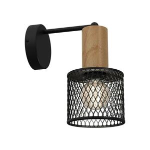 Nástěnná lampa SOBRESA 1xE27/60W/230V černá/dřevo