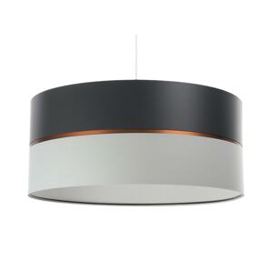 Lustr na lanku GLAM HOME 1xE27/60W/230V pr. 40 cm černá/šedá