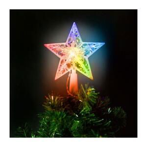 LED RGB Vánoční hvězda na stromeček 10xLED/2xAA 15cm