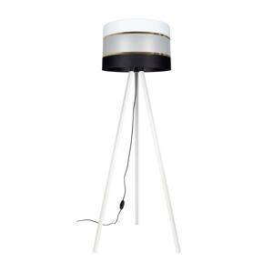 Stojací lampa CORAL 1xE27/60W/230V bílá/černá/zlatá