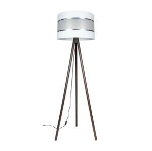 Stojací lampa CORAL 1xE27/60W/230V hnědá/bílá/chrom