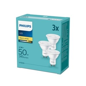 Philips Sada 3xLED Žárovka Philips GU10/4,7W/230V 2700K