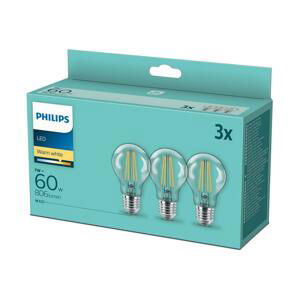 Philips SADA 3x LED Žárovka VINTAGE Philips A60 E27/7W/230V 2700K