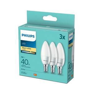 Philips SADA 3x LED Žárovka Philips B35 E14/5W/230V 2700K