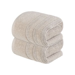 LIVARNO home Froté ručník pro hosty, 30 x 50 cm, 2 ku (béžová)