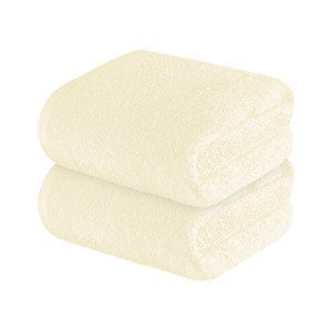 LIVARNO home Froté ručník, 50 x 100 cm, 2 kusy (krémová)