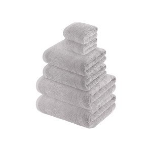 LIVARNO home Sada froté ručníků, 6dílná (světle šedá)