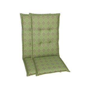 GO-DE Textil Sada zahradních podsedáků Raute (zelená, vysoká opěrka, 2 kusy)
