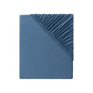 LIVARNO home Žerzejové napínací prostěradlo, 140–160 x 200 cm (modrá)