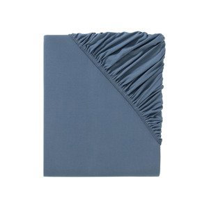 LIVARNO home Žerzejové napínací prostěradlo, 180-200 x 200 cm (modrá)