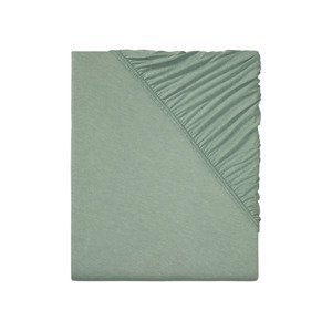 LIVARNO home Žerzejové napínací prostěradlo, 90–100 x 200 cm (zelená)