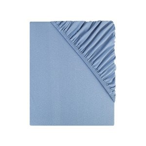 LIVARNO home Žerzejové napínací prostěradlo, 90-100 x 200 cm (modrá)
