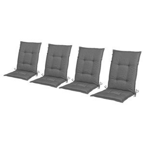 Sada potahů na židli / křeslo Sevilla, 113 x 50 x 7 cm, 4dílná, tmavě šedá / šedá