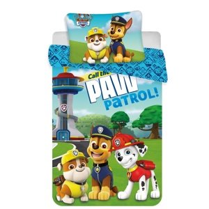 Jerry Fabrics Dětské bavlněné povlečení do postýlky Paw Patrol 121 baby, 100 x 135 cm, 40 x 60 cm