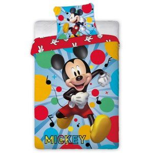 Tiptrade Dětské bavlněné povlečení Mickey Mouse Taneční párty, 140 x 200 cm, 70 x 90 cm