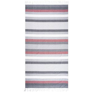 Trade Concept Osuška Fouta s třásněmi Stripes red, 90 x 170 cm