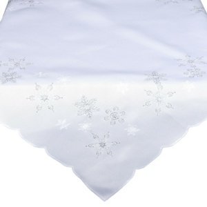 Forbyt Vánoční ubrus Hvězdičky bílá, 40 x 140 cm