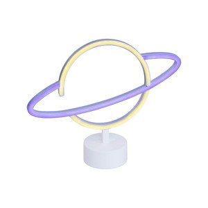 Neon tafellamp wit incl. LED - Planeet