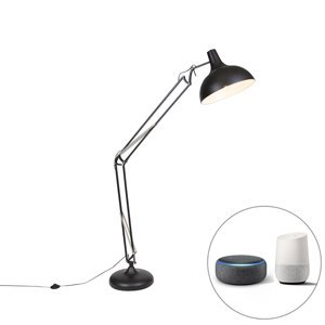 Chytrá stojací lampa černá nastavitelná včetně Wifi A60 - Hobby