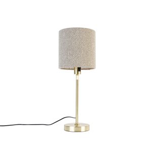 Stolní lampa zlatá nastavitelná s boucle stínidlo taupe 20 cm - Parte