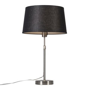 Stolní lampa z oceli s odstínem černé 35 cm nastavitelná - Parte