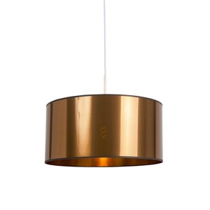 Designová závěsná lampa bílá s měděným stínidlem 50 cm - Combi 1