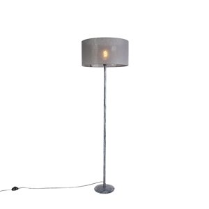 Stojací lampa šedá se šedým odstínem 50 cm - Simplo