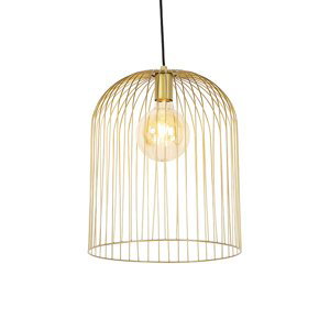 Designová závěsná lampa zlatá - Wire Knock