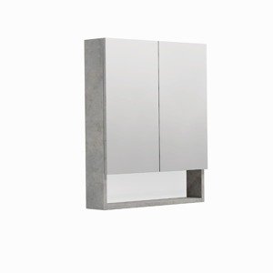 Zrcadlová skříňka SAT Cubeway 14x72 cm lamino beton GALCU60BE