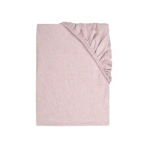 Castell Flanelové napínací prostěradlo (cotton fabric, 140-160 x 200 cm, světle růžová)