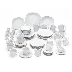 vanWell Porcelánový servis, 62dílný  (porcelain, bílá)