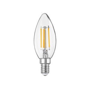 LIVARNO home Filamentová stmívatelná LED žárovka (svíčka E14)