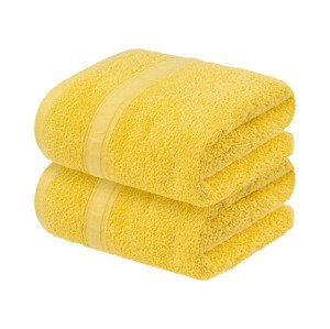 LIVARNO home Froté ručník, 50 x 100 cm, 2 kusy (žlutá)