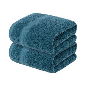 LIVARNO home Froté ručník, 50 x 100 cm, 2 kusy (tyrkysová)
