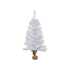 LIVARNO home Umělý vánoční stromek v jutovém sáčku (bílá)